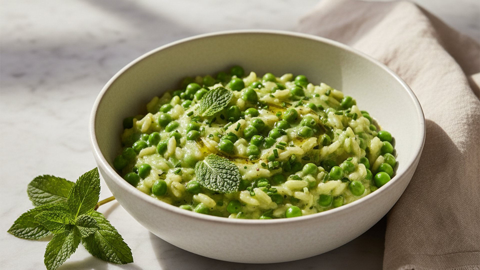 Erbsen-Risotto