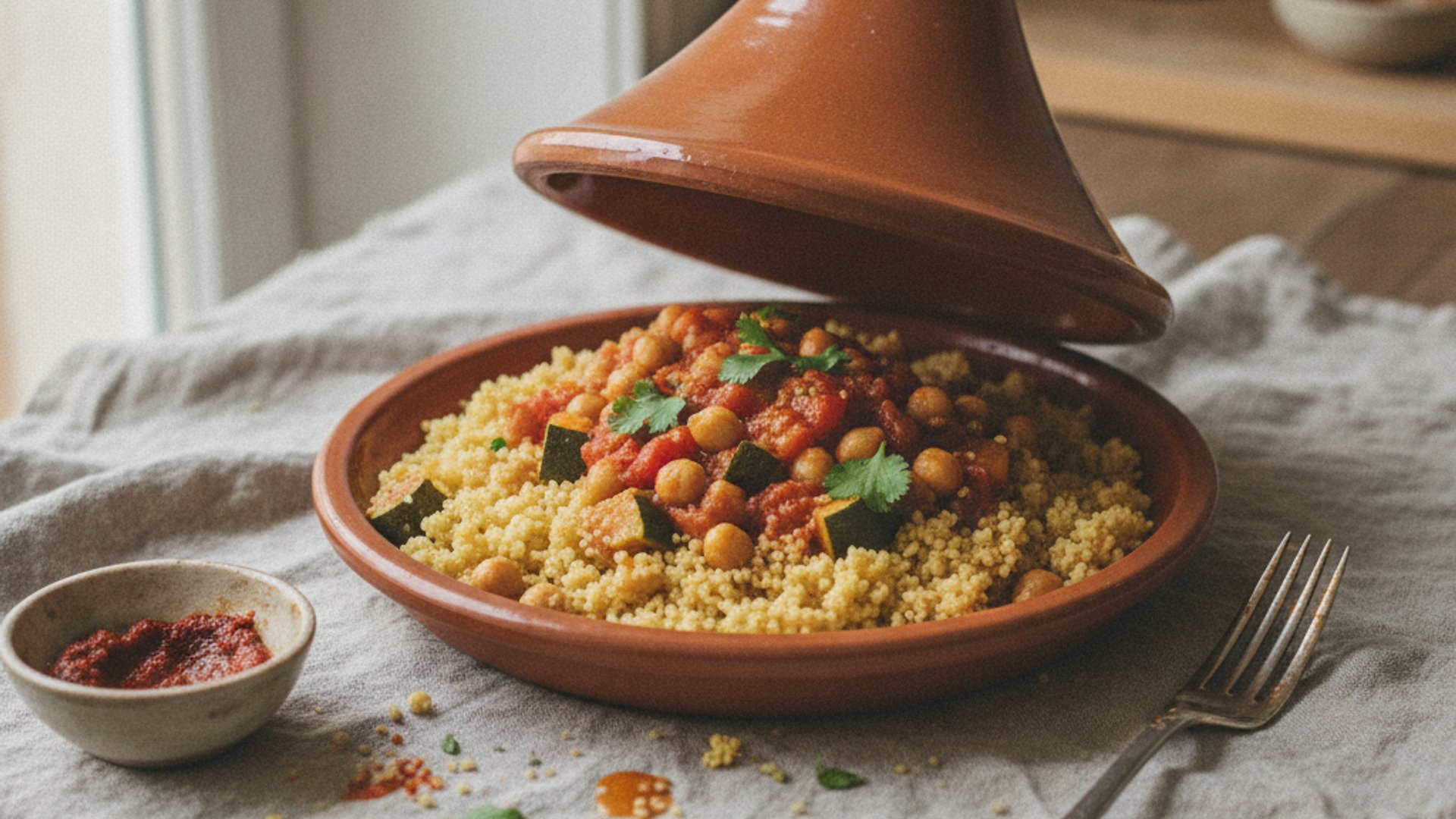 Schnelle Gemüse-Tajine mit Couscous