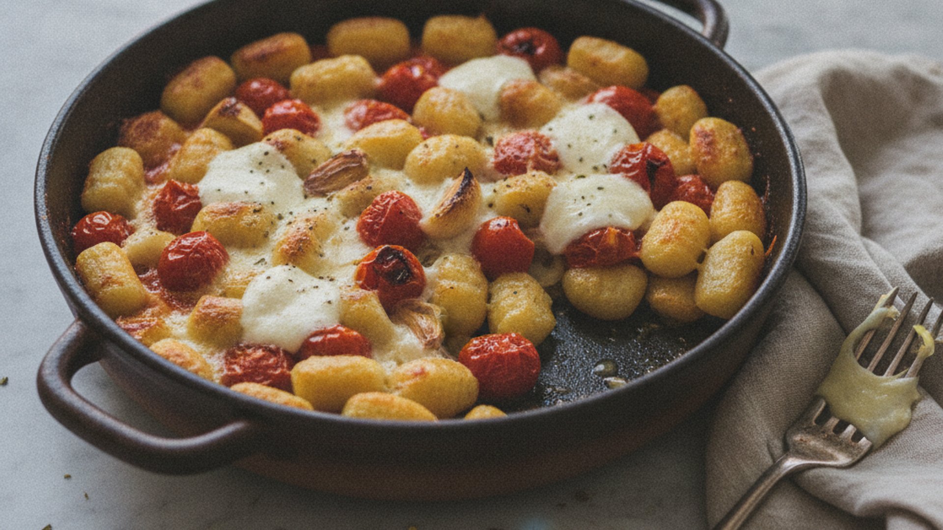 Gnocchi aus dem Ofen mit Cherrytomaten & Mozzarella