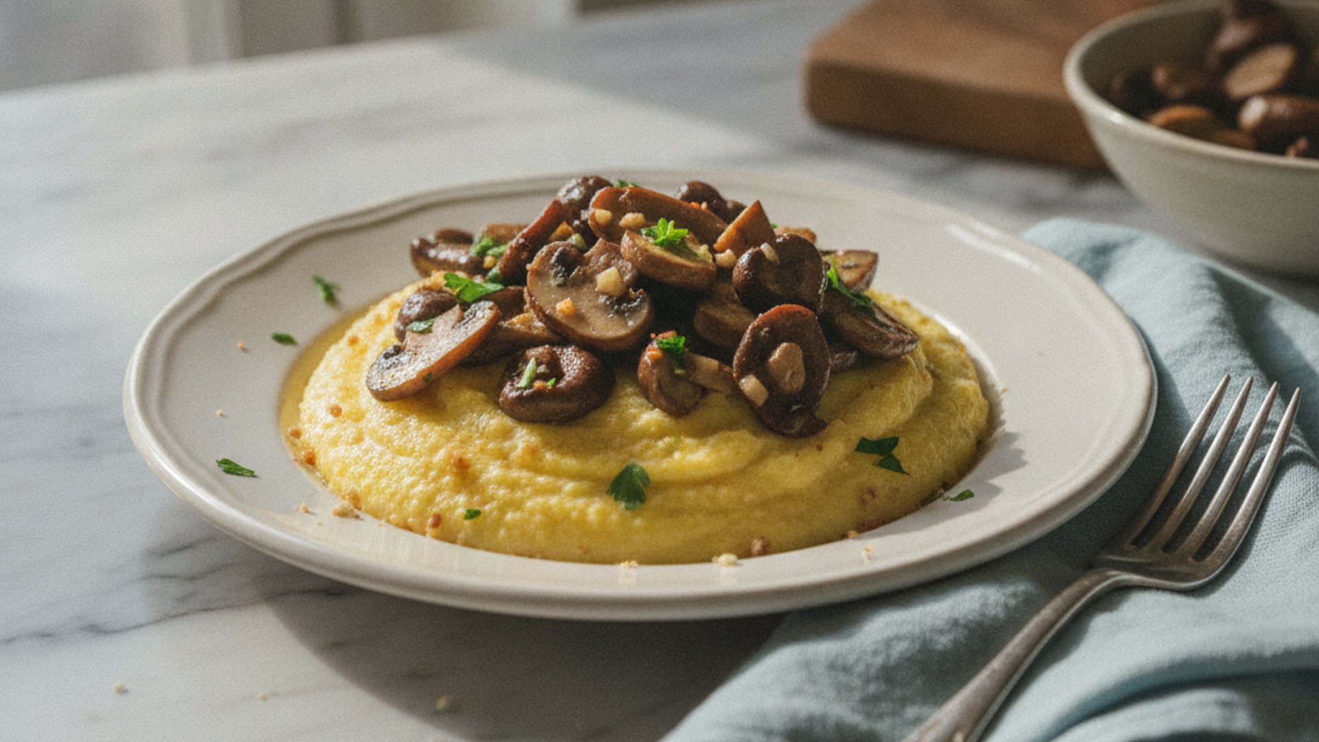 Polenta mit Pilzen