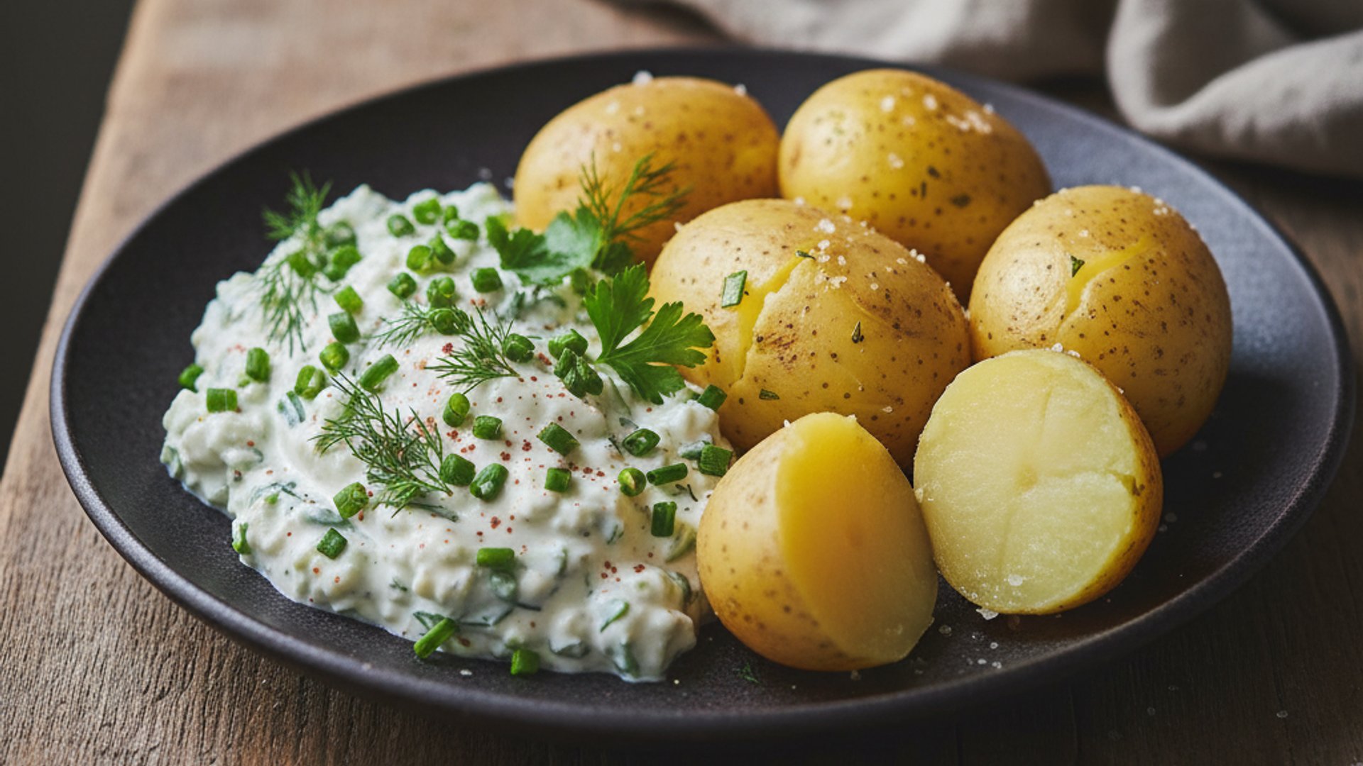Kräuterquark mit Pellkartoffeln