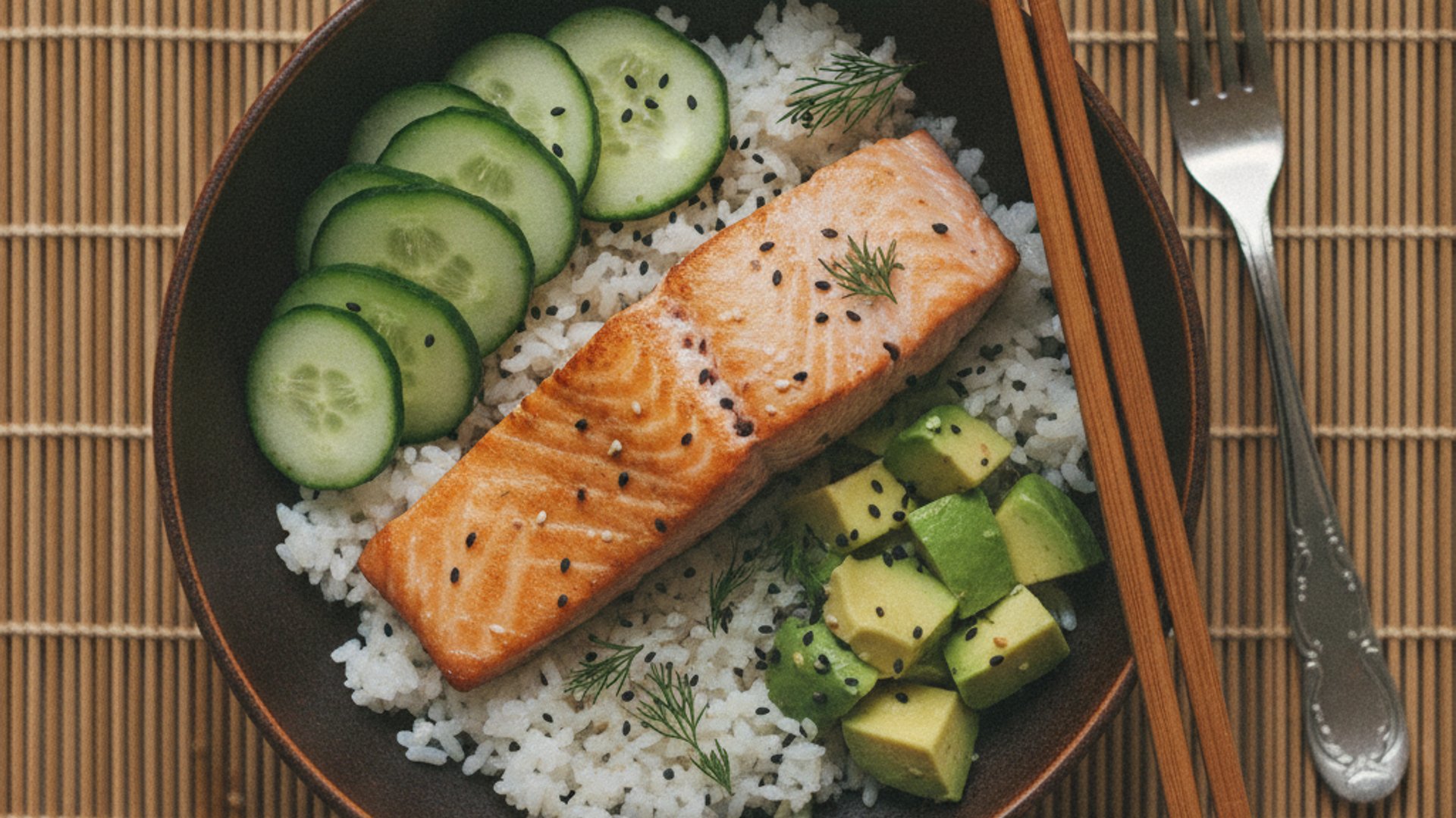 Lachs-Reis-Bowl