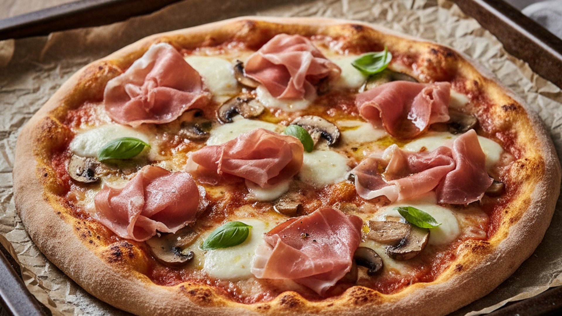 Pizza Prosciutto e Funghi