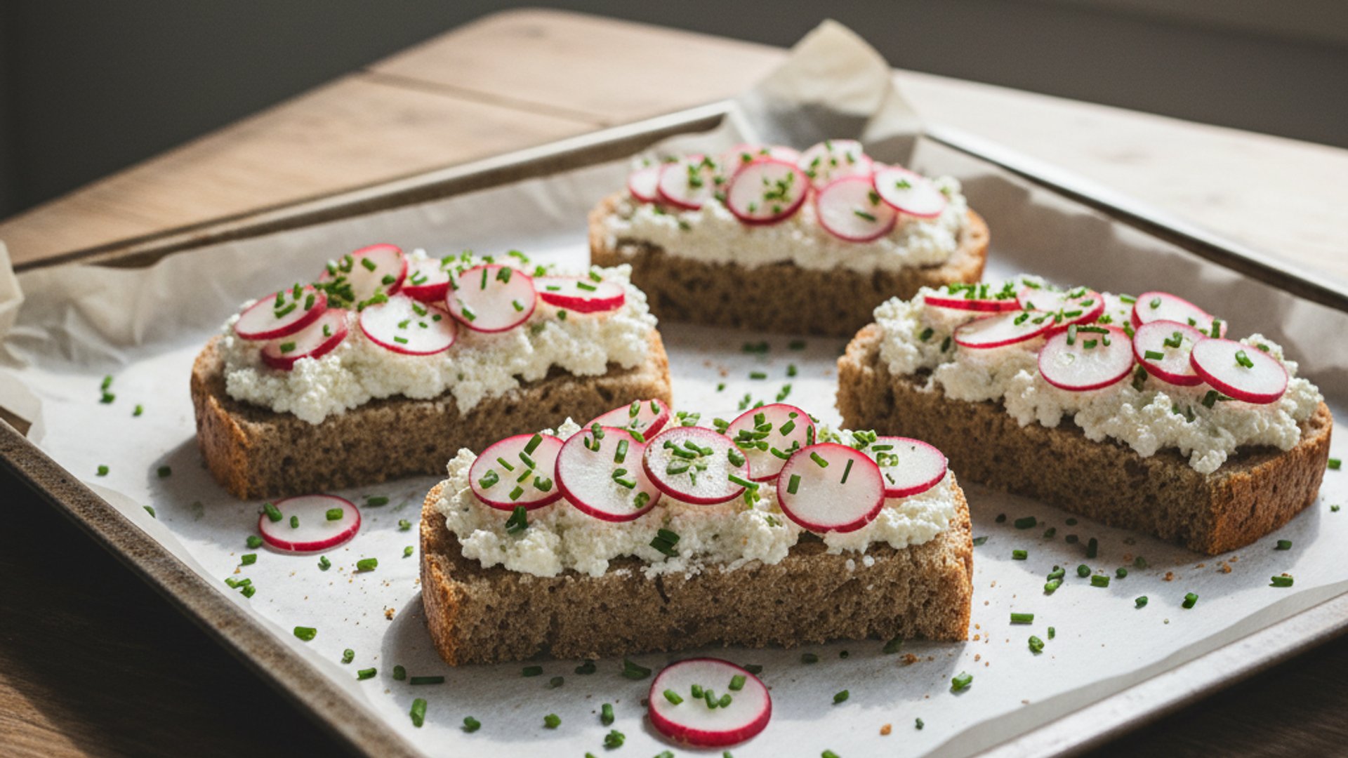 Radieschen-Quark-Brot