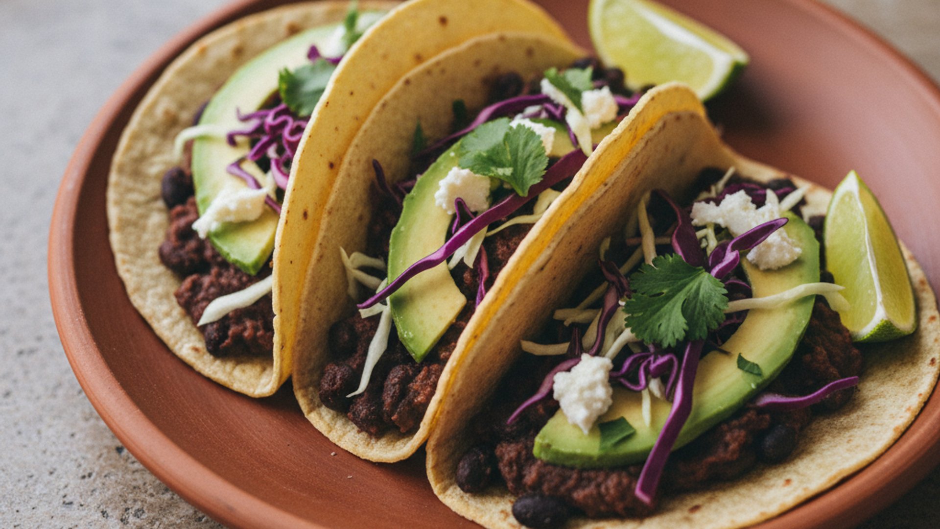 Schwarze-Bohnen-Tacos