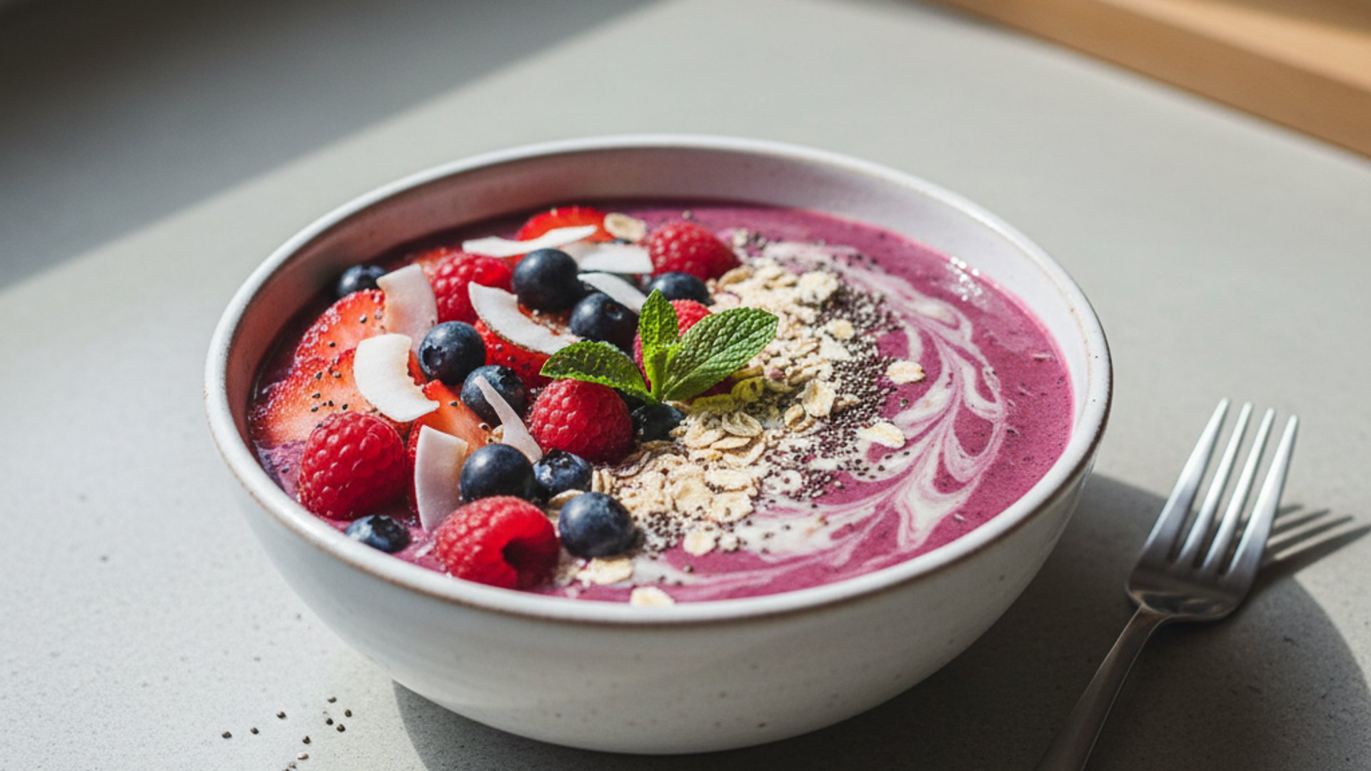 Beeren-Smoothie-Bowl