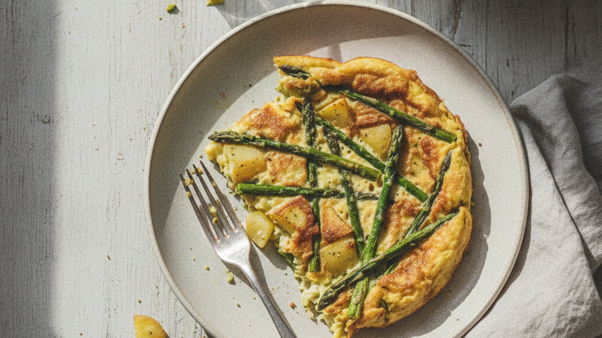 Spargel-Frittata mit Kartoffeln
